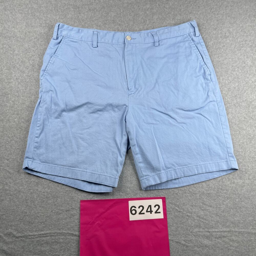 Nautica The Deck Short Stretch 38W Light Blue Chino Casual Classic Mens
